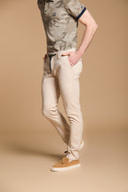 Milano Jogger Herren Chino Jogger in Microfancy mit strukturiertem Gewebe Extra Slim Fit