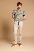 Milano Jogger Herren Chino Jogger in Microfancy mit strukturiertem Gewebe Extra Slim Fit