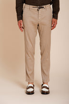 Milano Jogger Hose Chino Herren aus Leinen und Baumwoll Twill extra slim fit