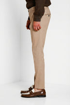 Milano Jogger pantalone chino uomo in twill di lino e cotone extra slim fit