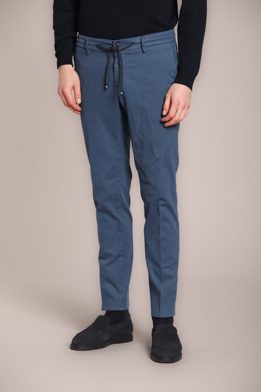 Foto 1 Milano Jogger pantalone chino uomo in gabardina stretch extra slim fit