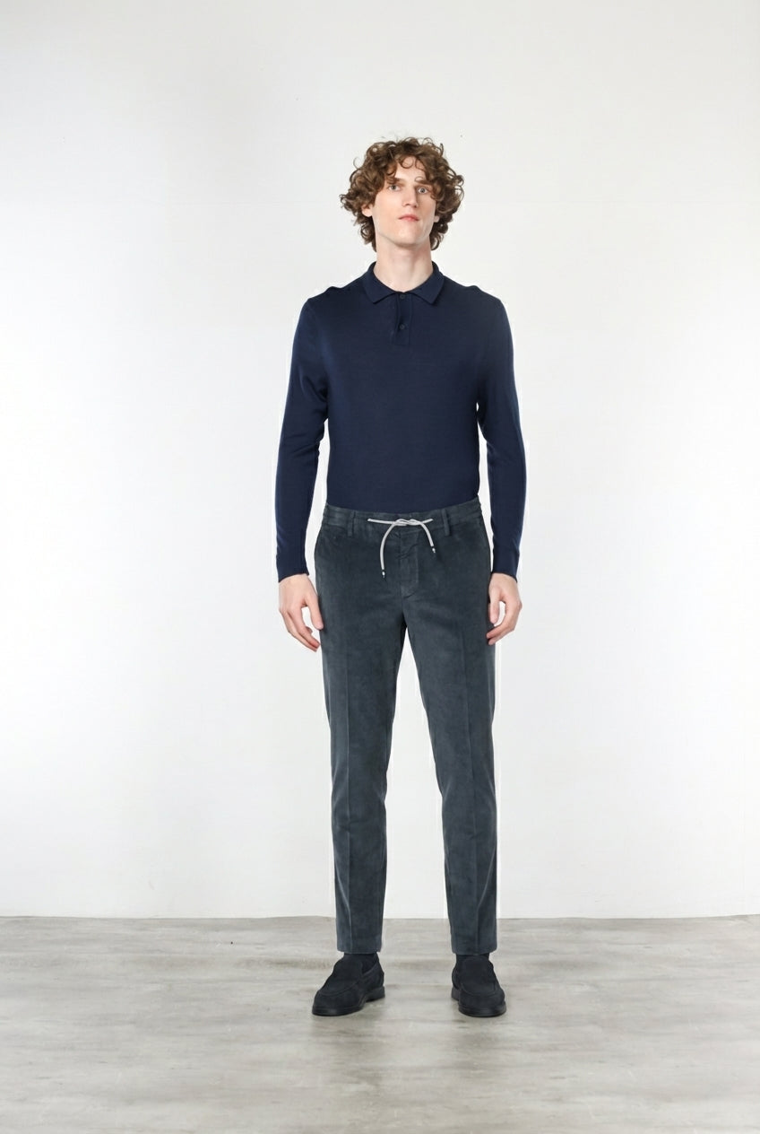 Milano Jogger Herren-Chinohose aus Samt, 500 Linien extra slim fit
