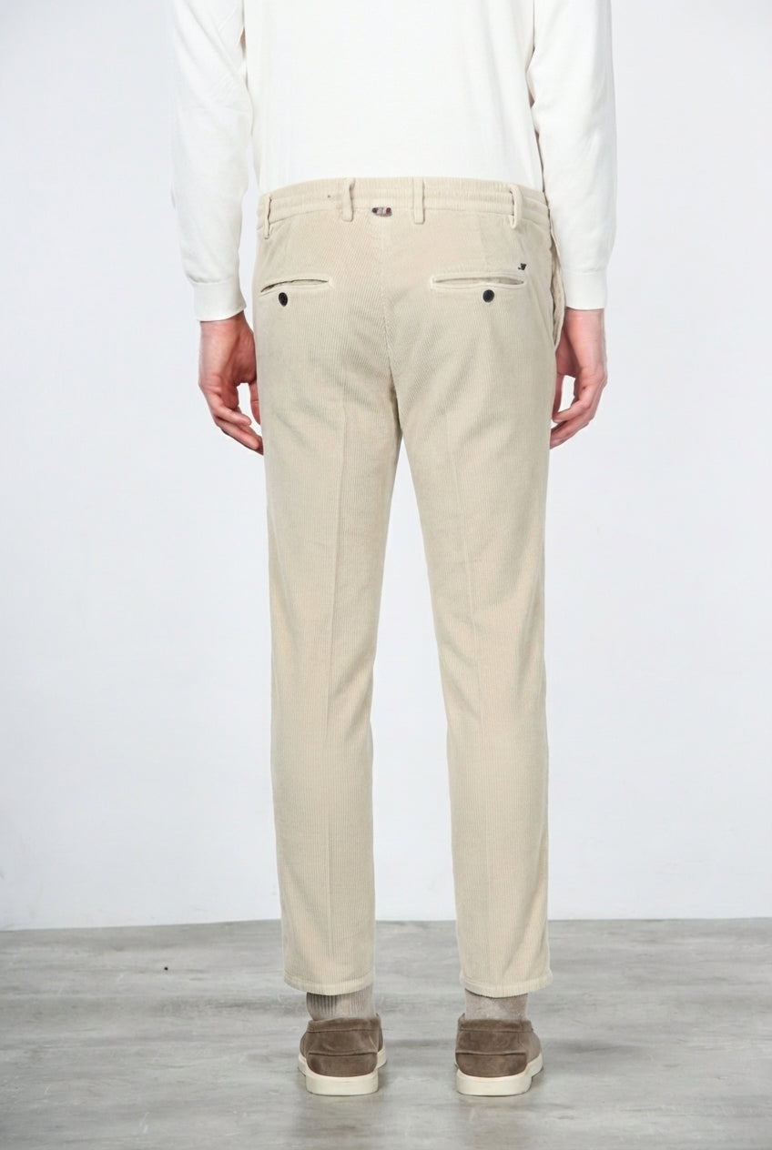 Milano Jogger pantalone chino uomo in velluto 500 righe extra slim fit
