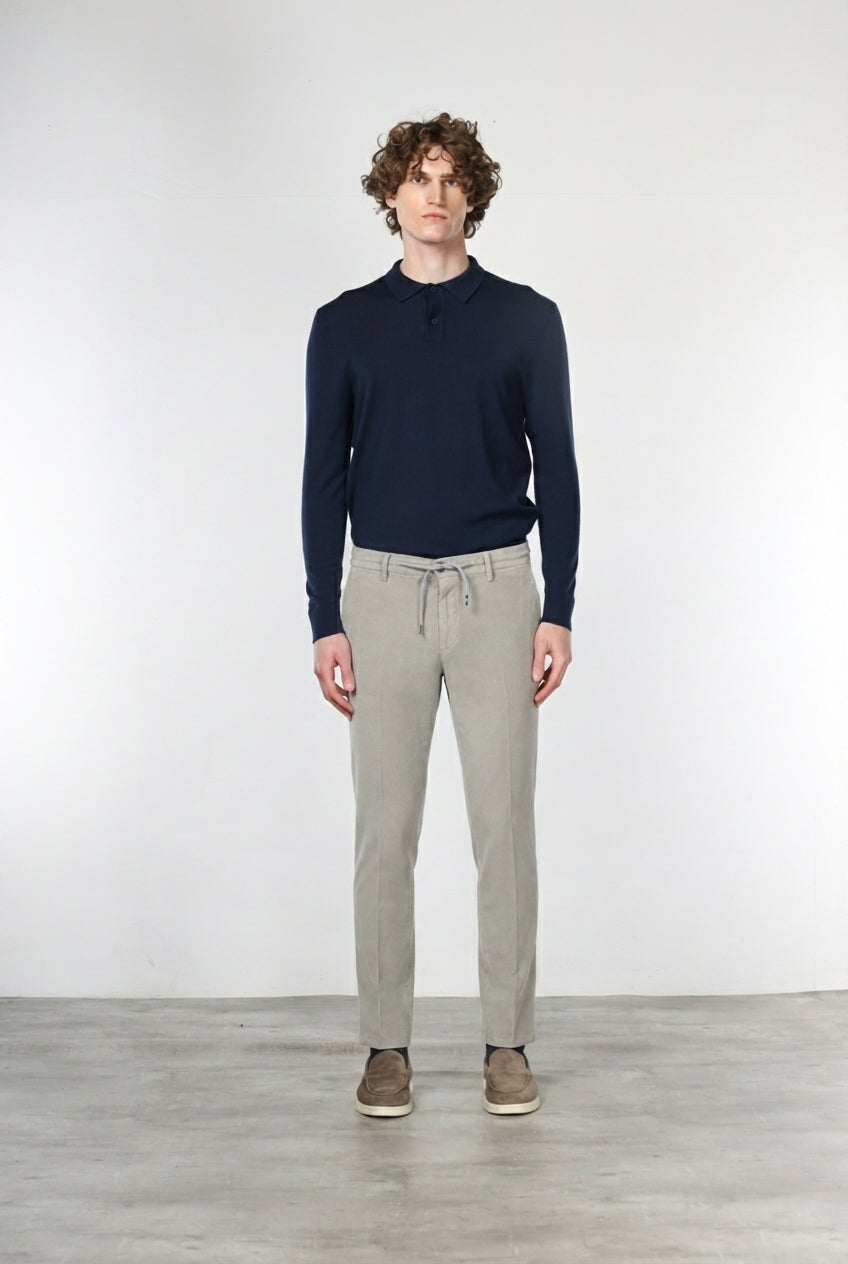 Milano Jogger Chinohose für Herren aus 500-Rippen-Samt mit extra slim fit
