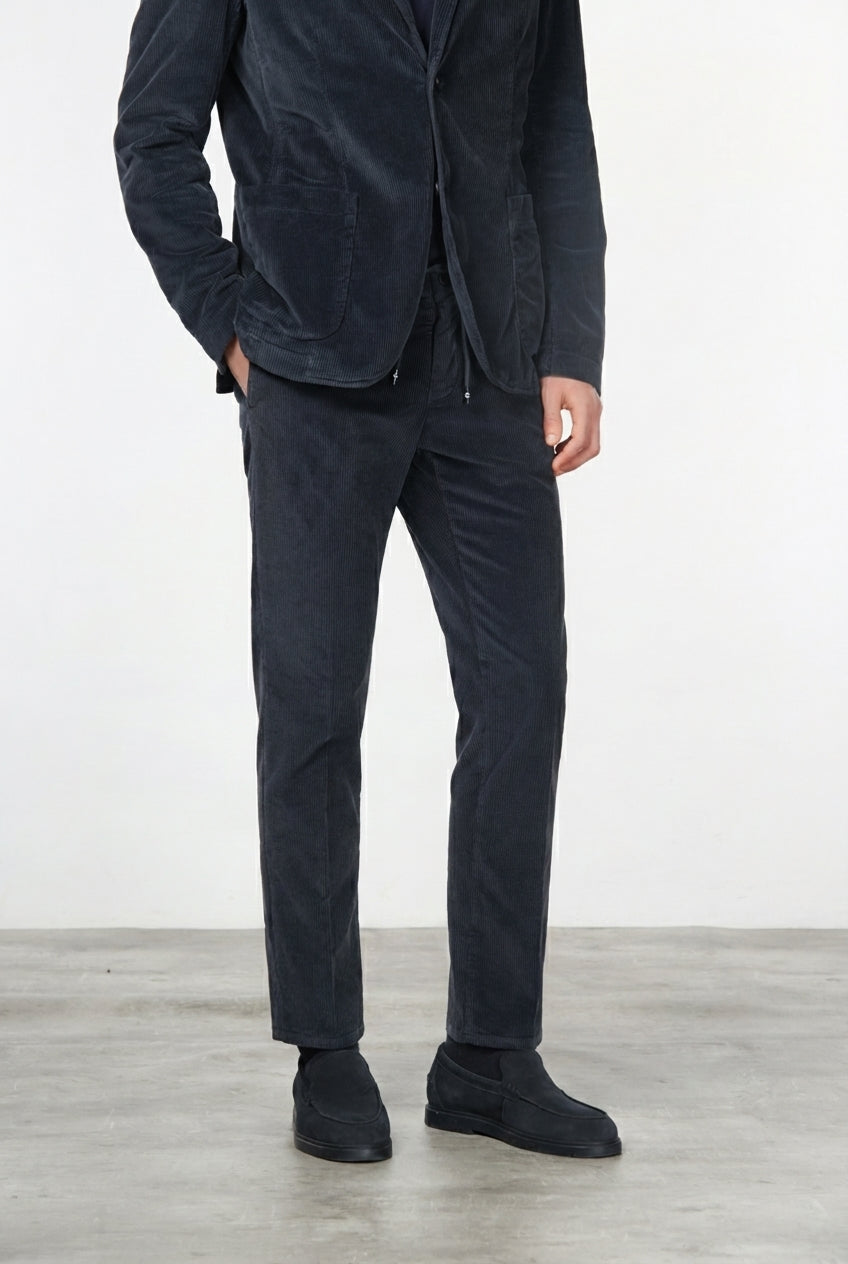 Milano Jogger pantalone chino uomo in velluto 500 righe extra slim fit