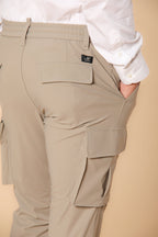 Chile Jogger pantalone cargo uomo in jersey supertecnico extra slim fit