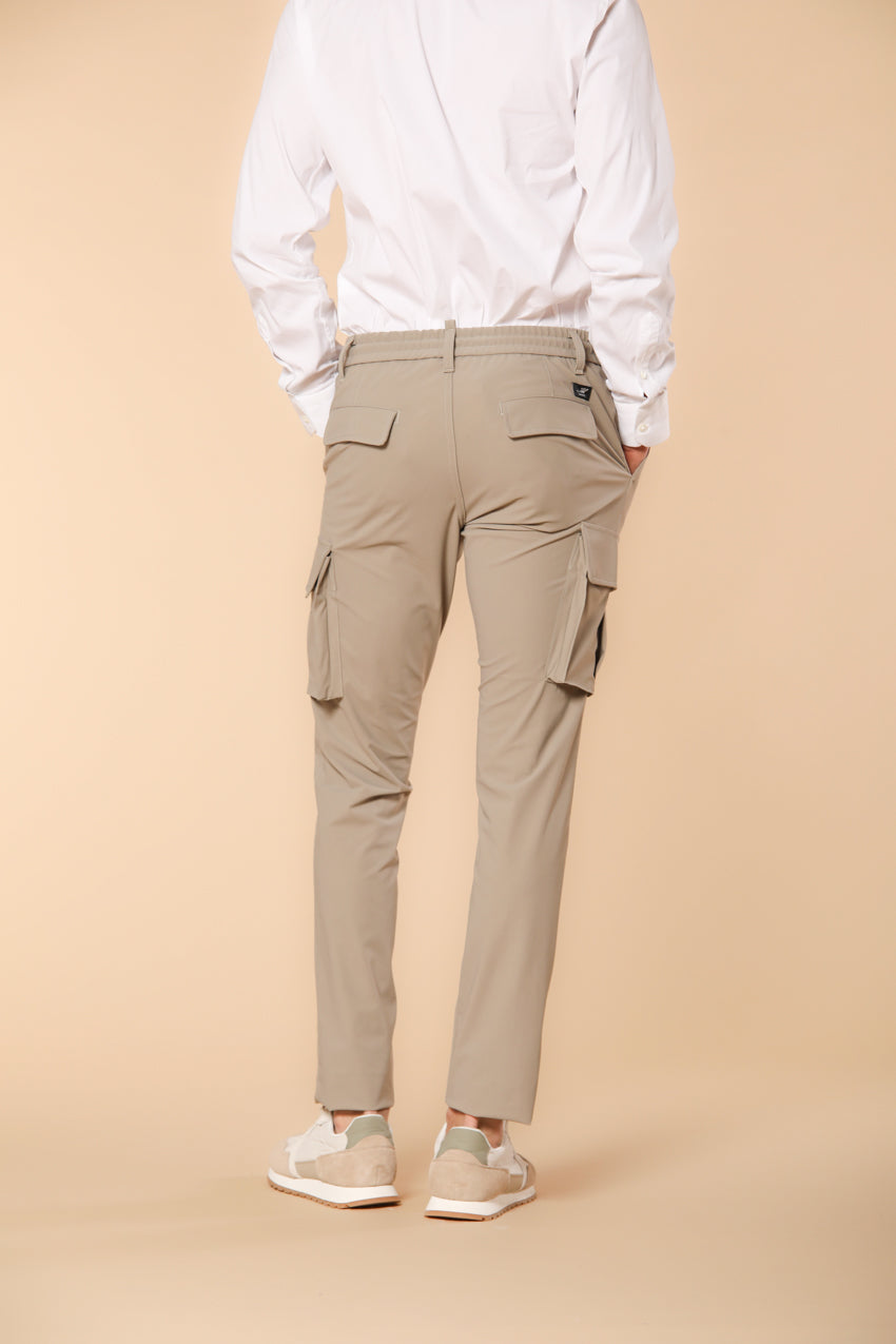Chile Jogger pantalone cargo uomo in jersey supertecnico extra slim fit
