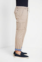 Chile Jogger pantalone cargo uomo in raso tecnico travel stretch extra slim fit