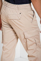 Chile Jogger pantalone cargo uomo in raso tecnico travel stretch extra slim fit