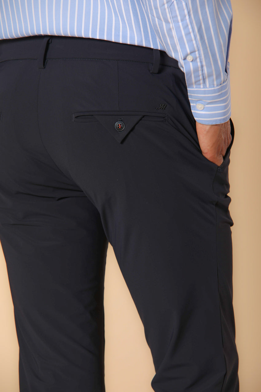 Milano Dynamic Herren Chino Jogger Hose aus supertechnischem Jersey Extra Slim Fit