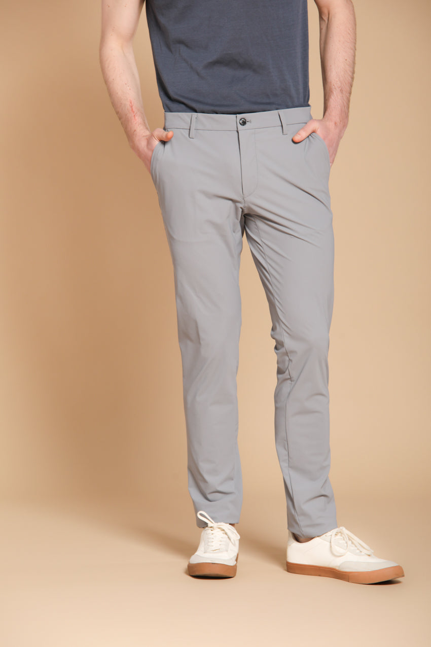 Milano Dynamic Herren Chino Jogger Hose aus supertechnischem Jersey Extra Slim Fit