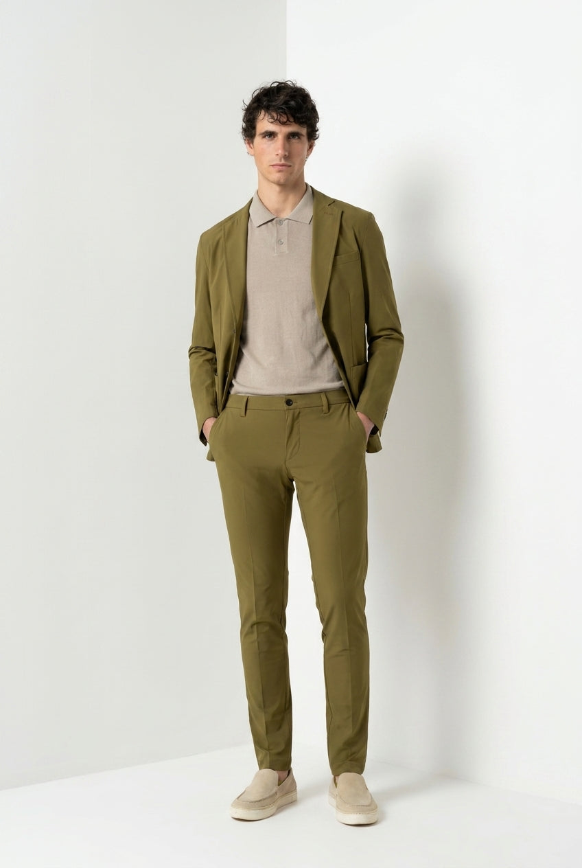 Milano Dynamic Hose Chino Jogger Herren aus supertechnischem Jersey extra slim fit