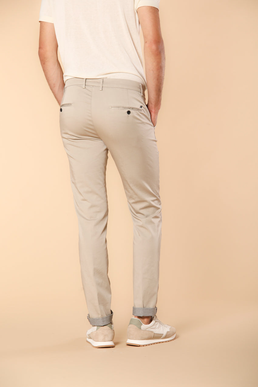 Torino pantalone chino uomo in raso tecnico travel stretch slim fit