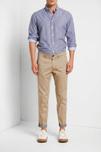 Torino Travel Hose Chino Herren aus technischem Travel Stretch Satin slim fit