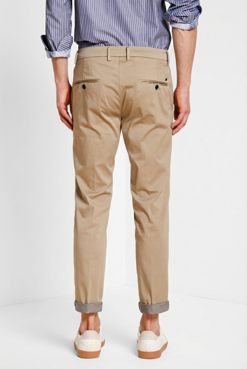 Torino Travel pantalone chino uomo in raso tecnico travel stretch slim fit