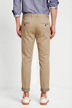 Torino Travel Hose Chino Herren aus technischem Travel Stretch Satin slim fit