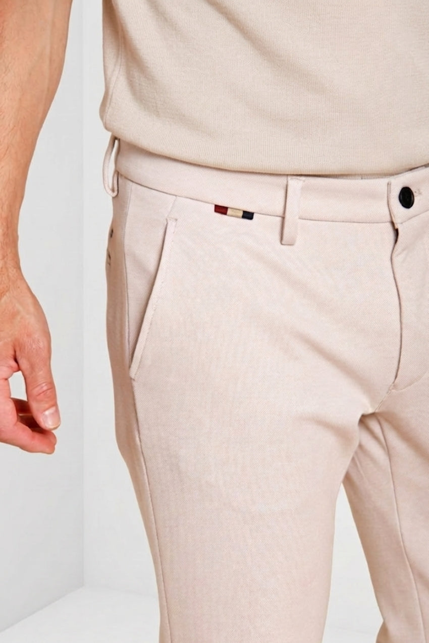 Torino Jog pantalone chino jogger uomo in jersey piquet stretch slim fit