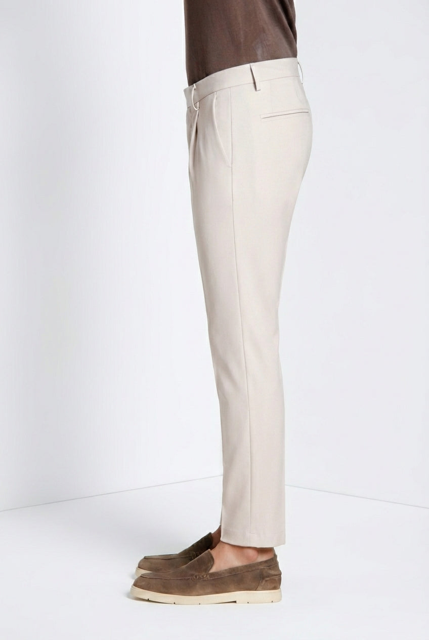 Torino 1 Pinces Dynamic pantalone chino jogger uomo in jersey super tecnico slim fit