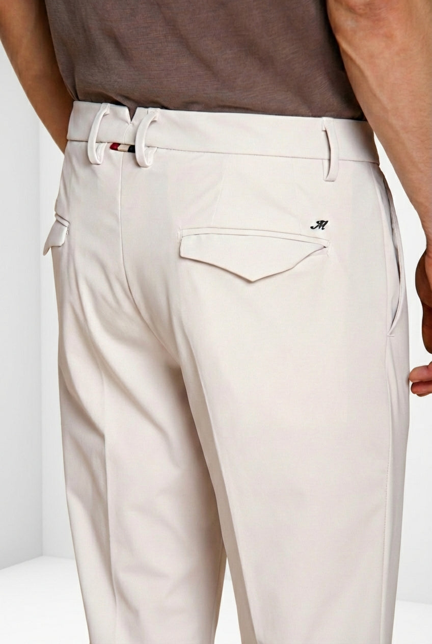 Torino 1 Pinces Dynamic pantalone chino jogger uomo in jersey super tecnico slim fit