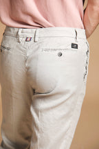 New York pantalone chino da uomo in lino e twill di cotone regular fit