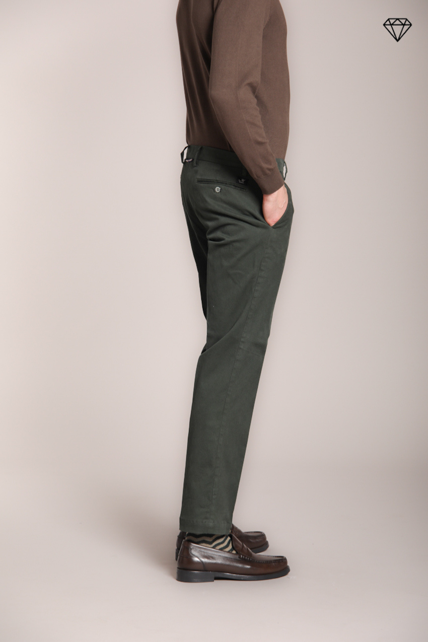 New York pantalone chino uomo in gabardina stretch regular fit ①