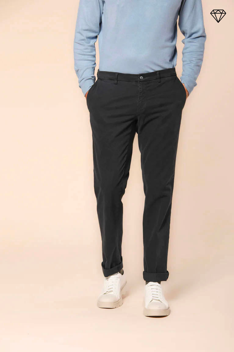 New York pantalone chino uomo in gabardina stretch regular fit ①