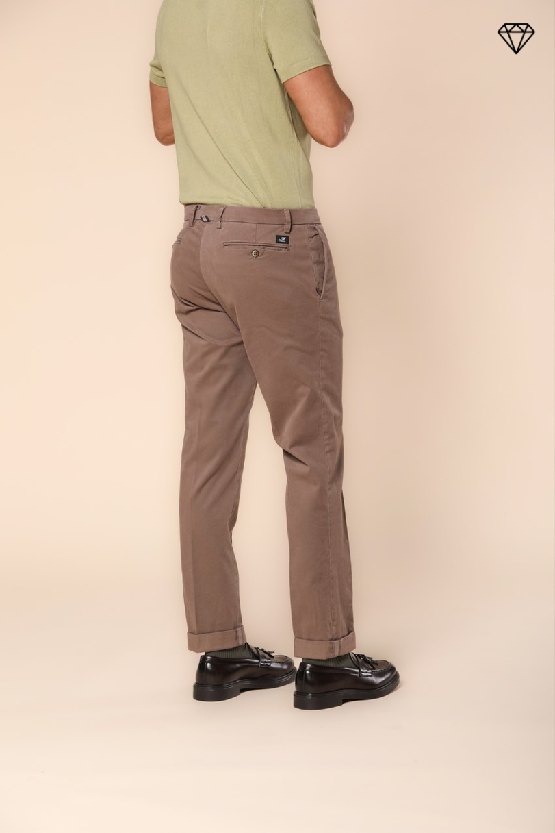 New York pantalone chino uomo in gabardina stretch regular fit ①