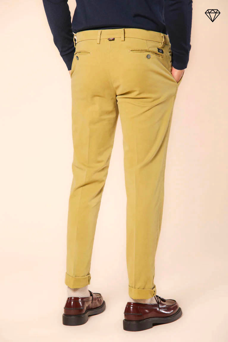 New York pantalone chino uomo in gabardina stretch regular fit ①