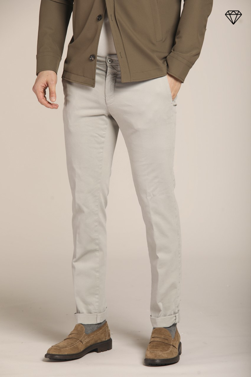 New York pantalone chino uomo in gabardina stretch regular fit ①