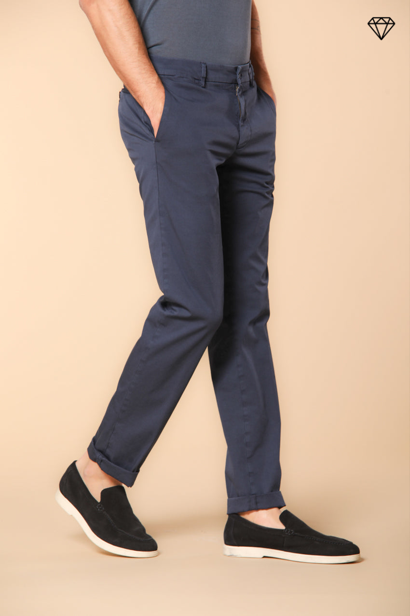 New York pantalone chino uomo in raso stretch regular fit ①