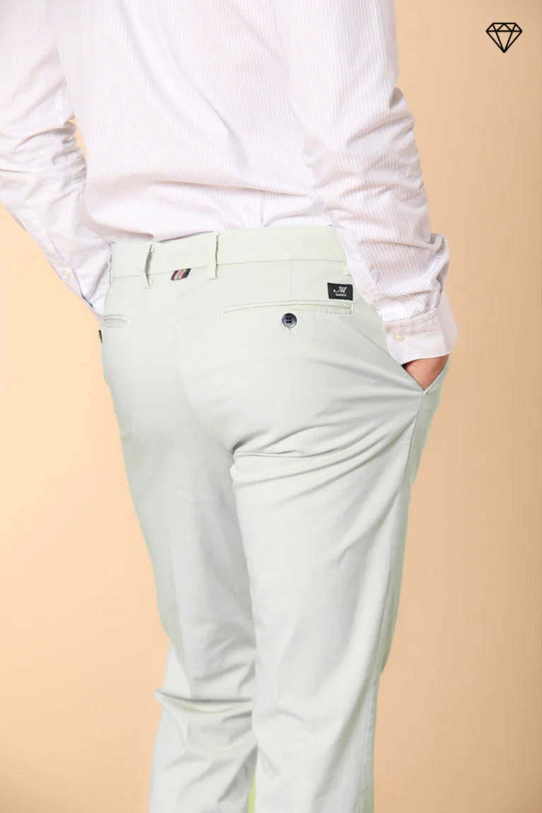 New York pantalone chino uomo in raso stretch regular fit ①