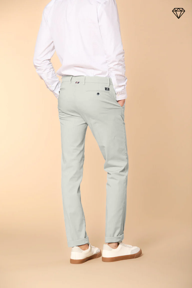 New York pantalone chino uomo in raso stretch regular fit ①