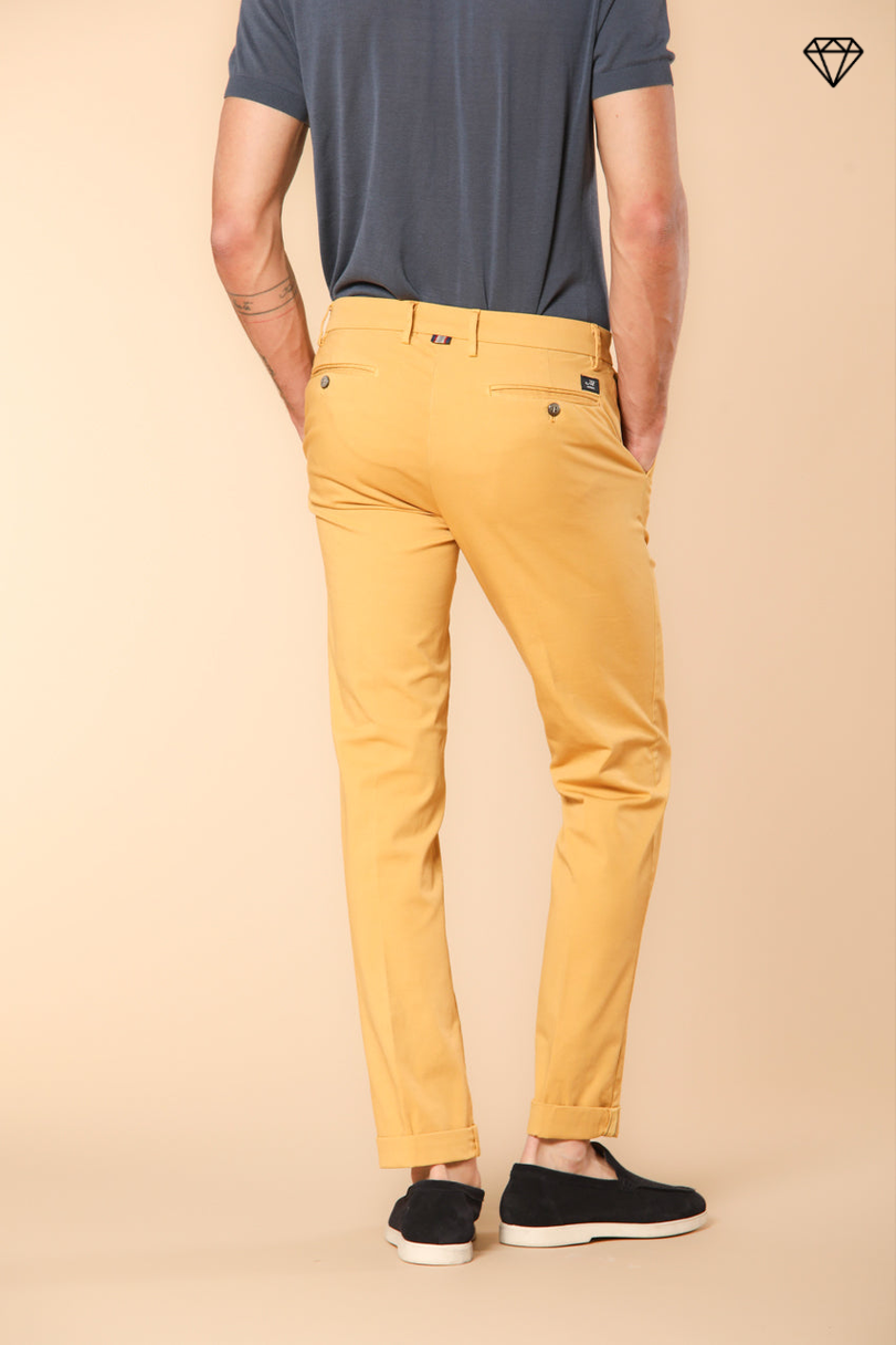 New York pantalone chino uomo in raso stretch regular fit ①