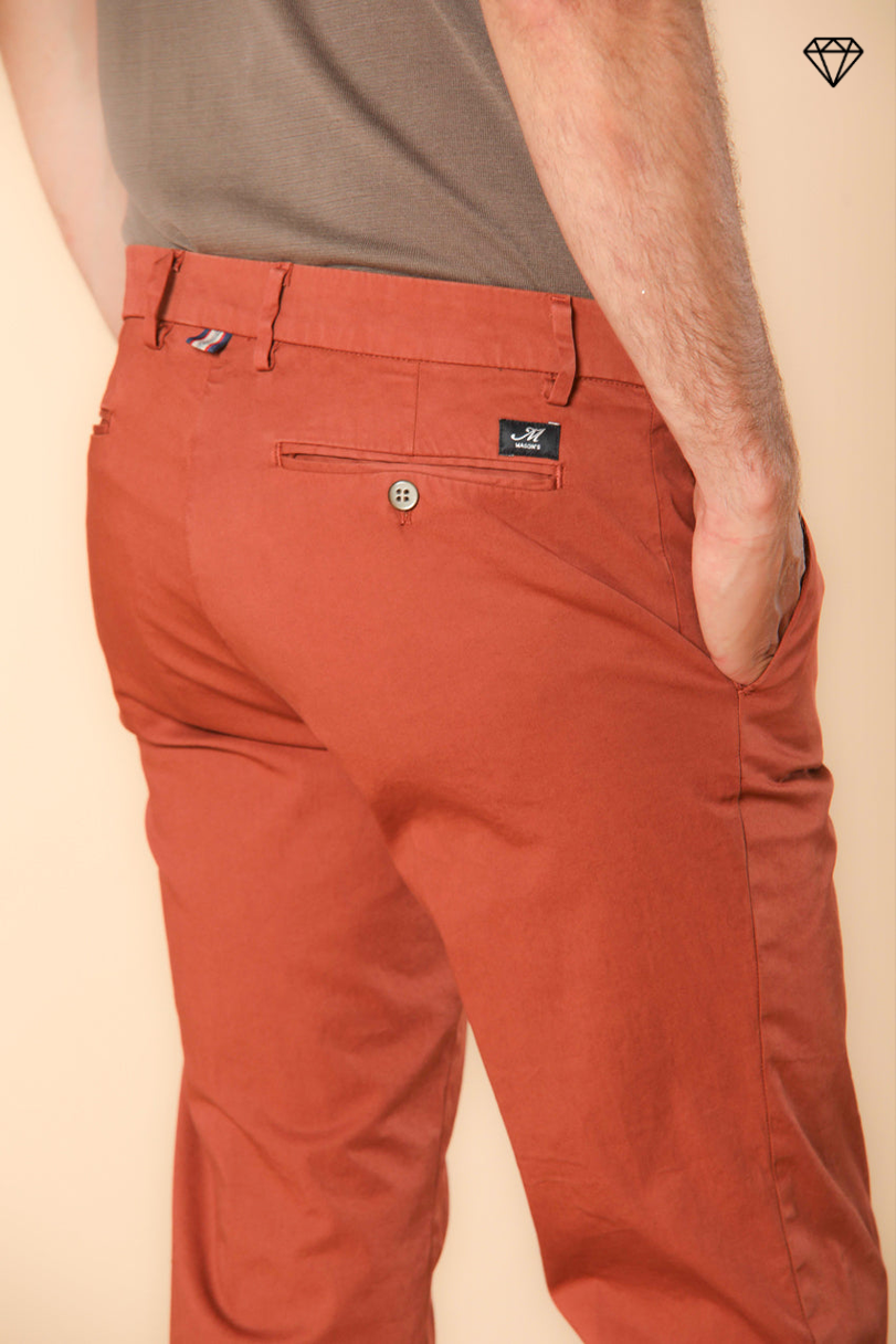 New York pantalone chino uomo in raso stretch regular fit ①