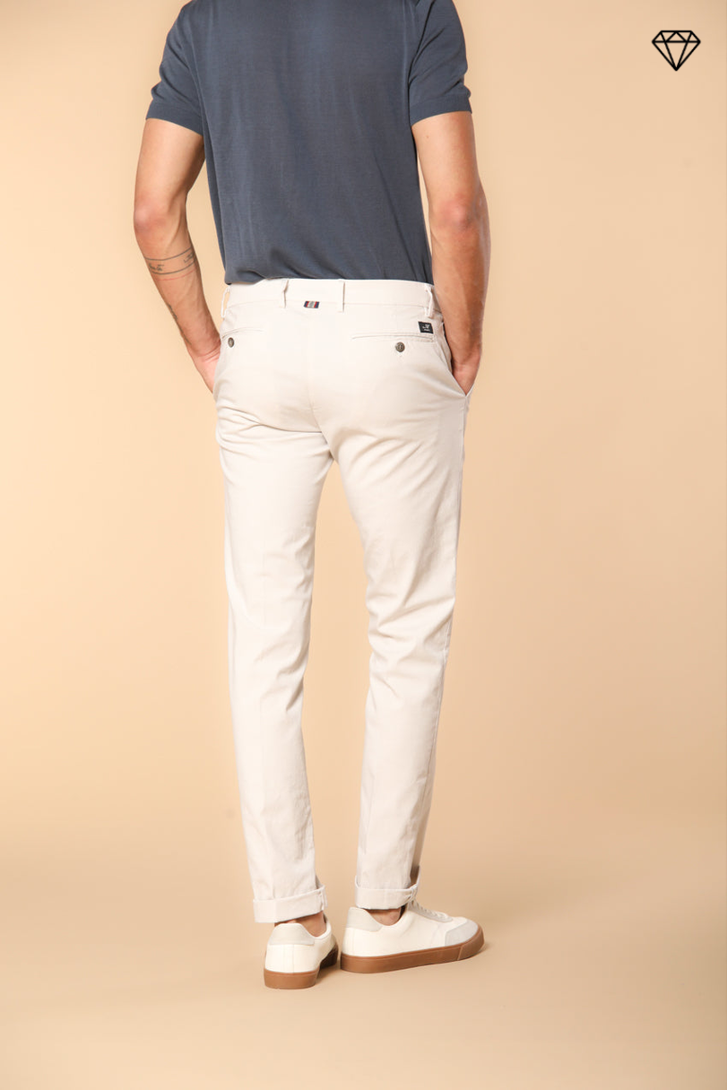New York pantalone chino uomo in raso stretch regular fit ①
