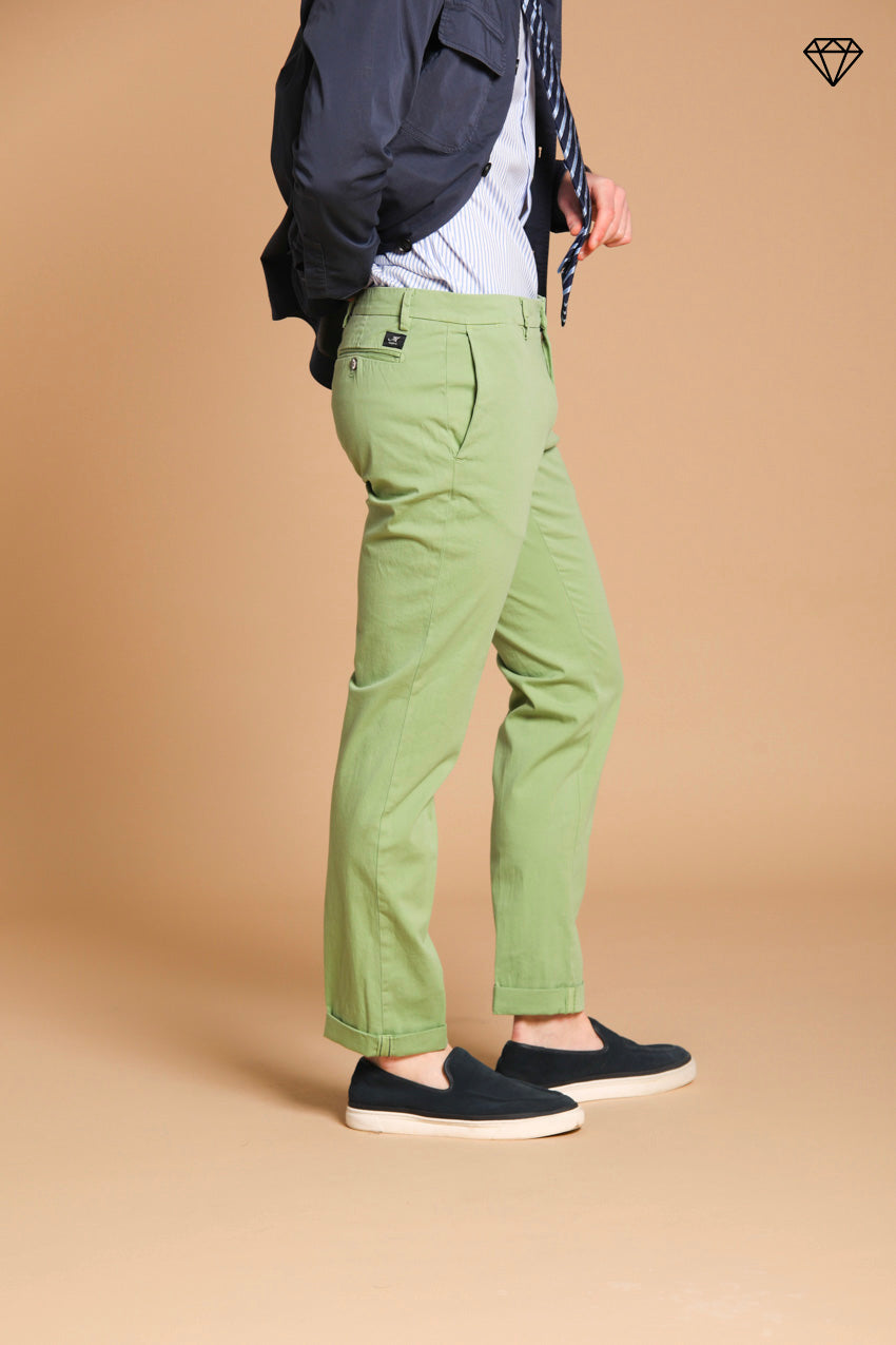 New York pantalone chino uomo in raso stretch regular fit ①