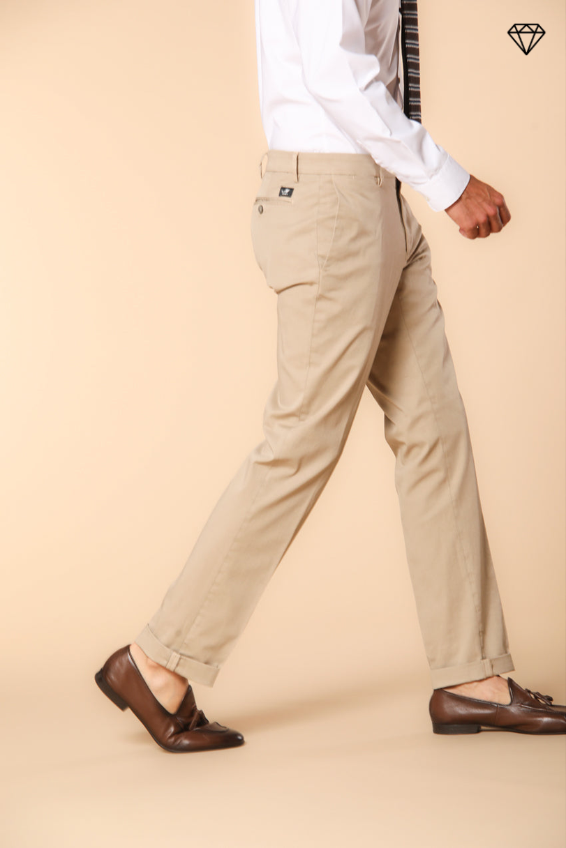 New York pantalone chino uomo in raso stretch regular fit ①