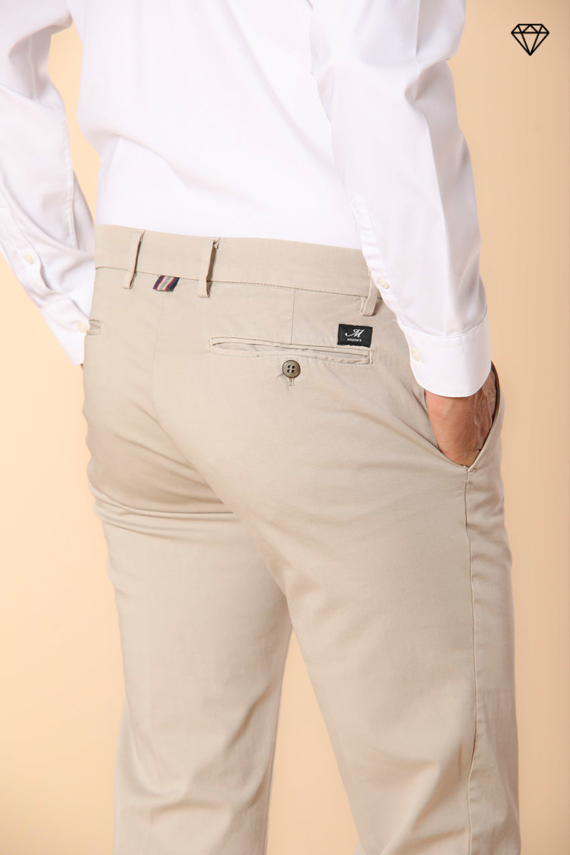 New York pantalone chino uomo in raso stretch regular fit ①