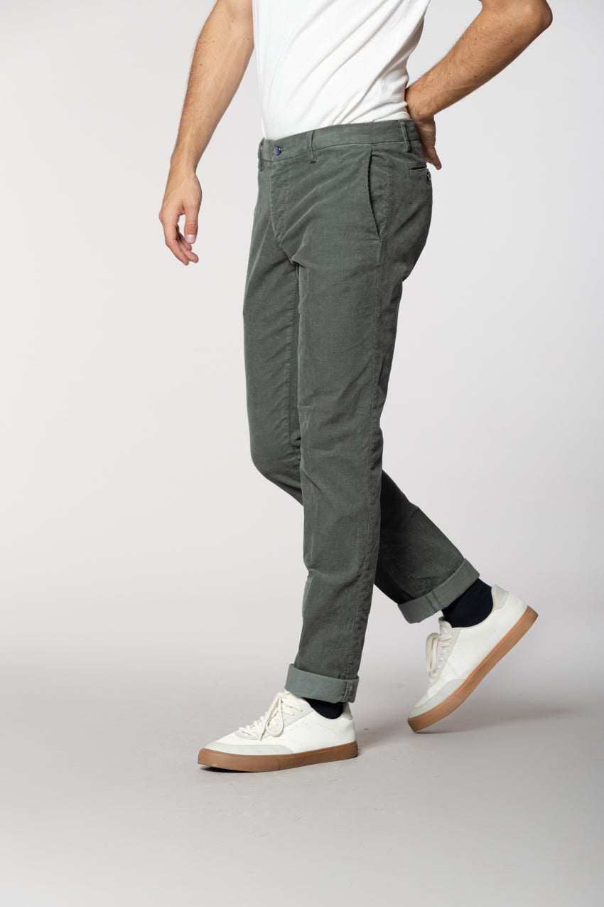New York pantalone chino uomo in velluto 1000 righe regular fit