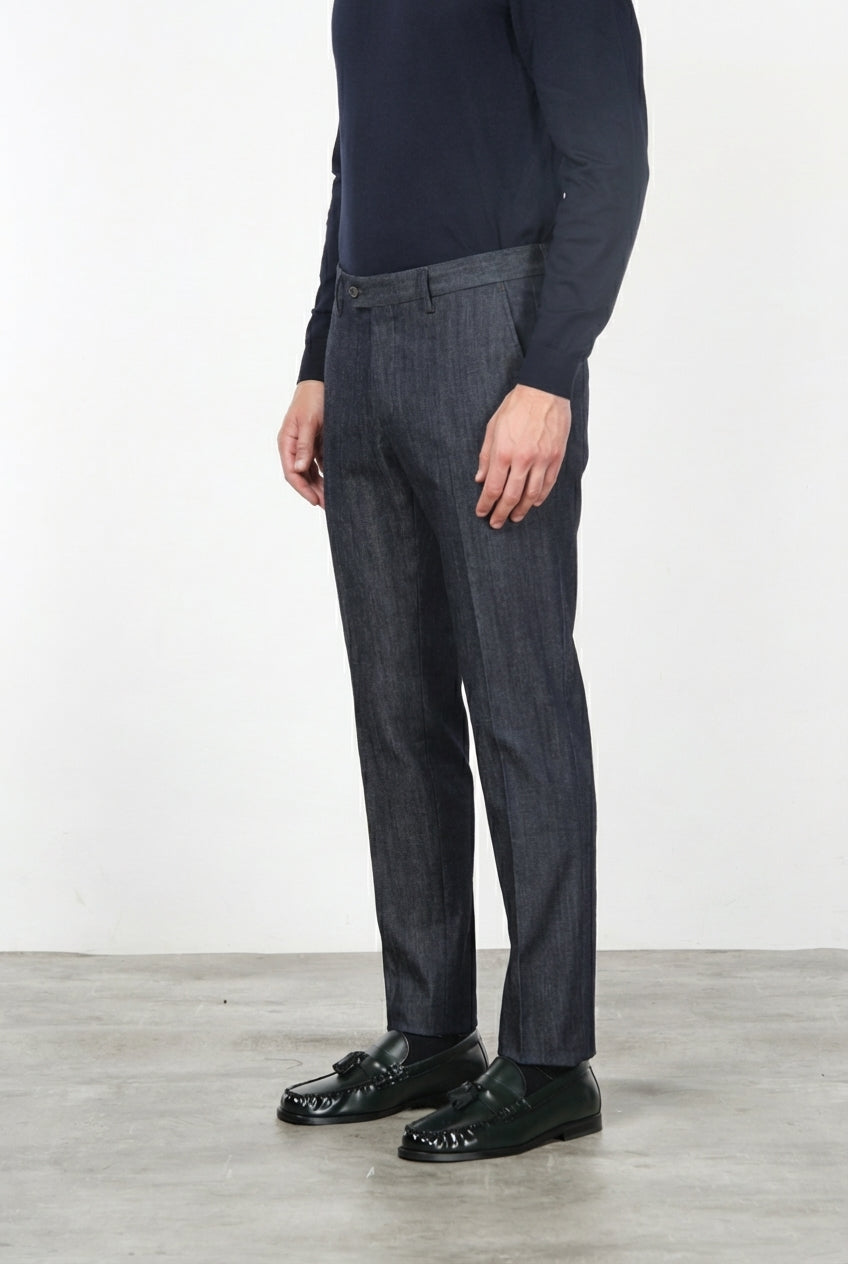 New York Elegance Chinohose für Herren aus Stretch-Denim, Regular Fit