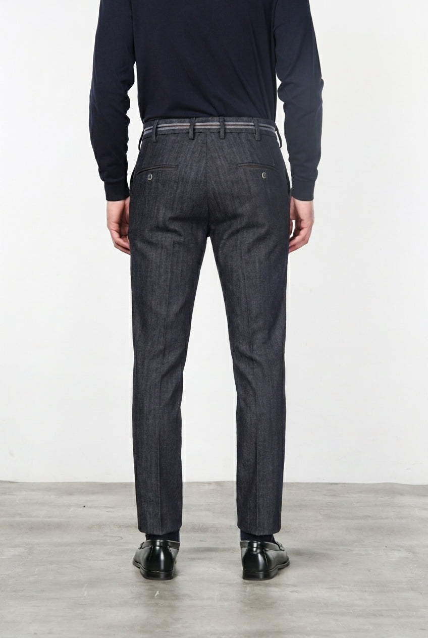 New York Elegance Chinohose für Herren aus Stretch-Denim, Regular Fit