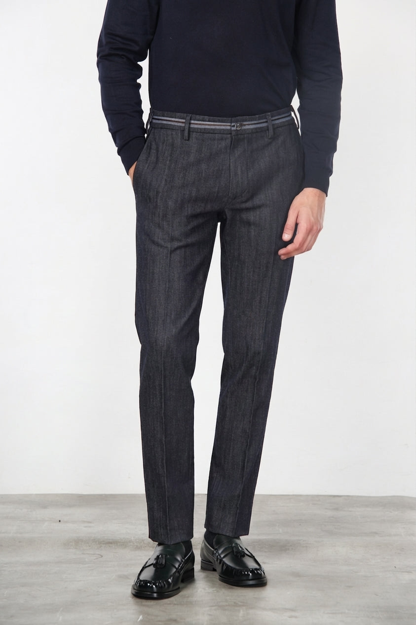 New York Elegance Chinohose für Herren aus Stretch-Denim, Regular Fit