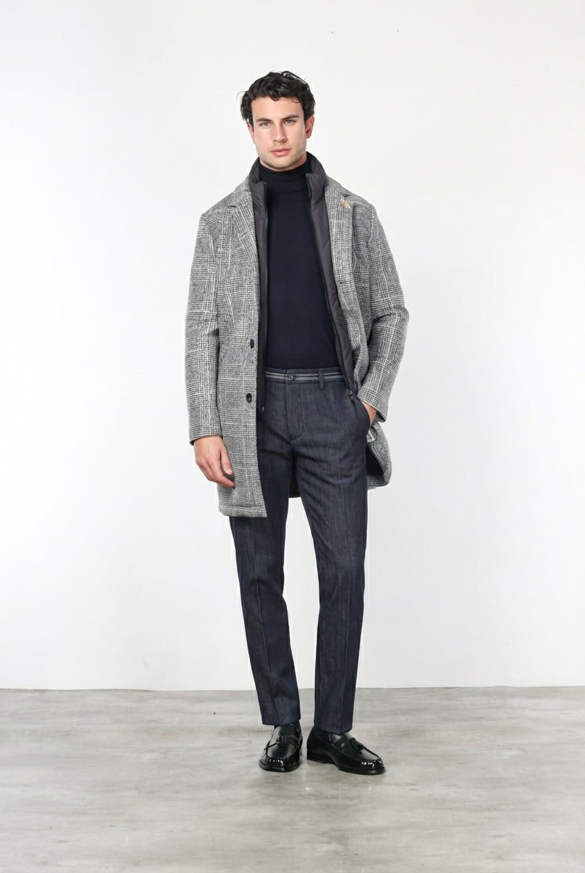 New York Elegance Chinohose für Herren aus Stretch-Denim, Regular Fit