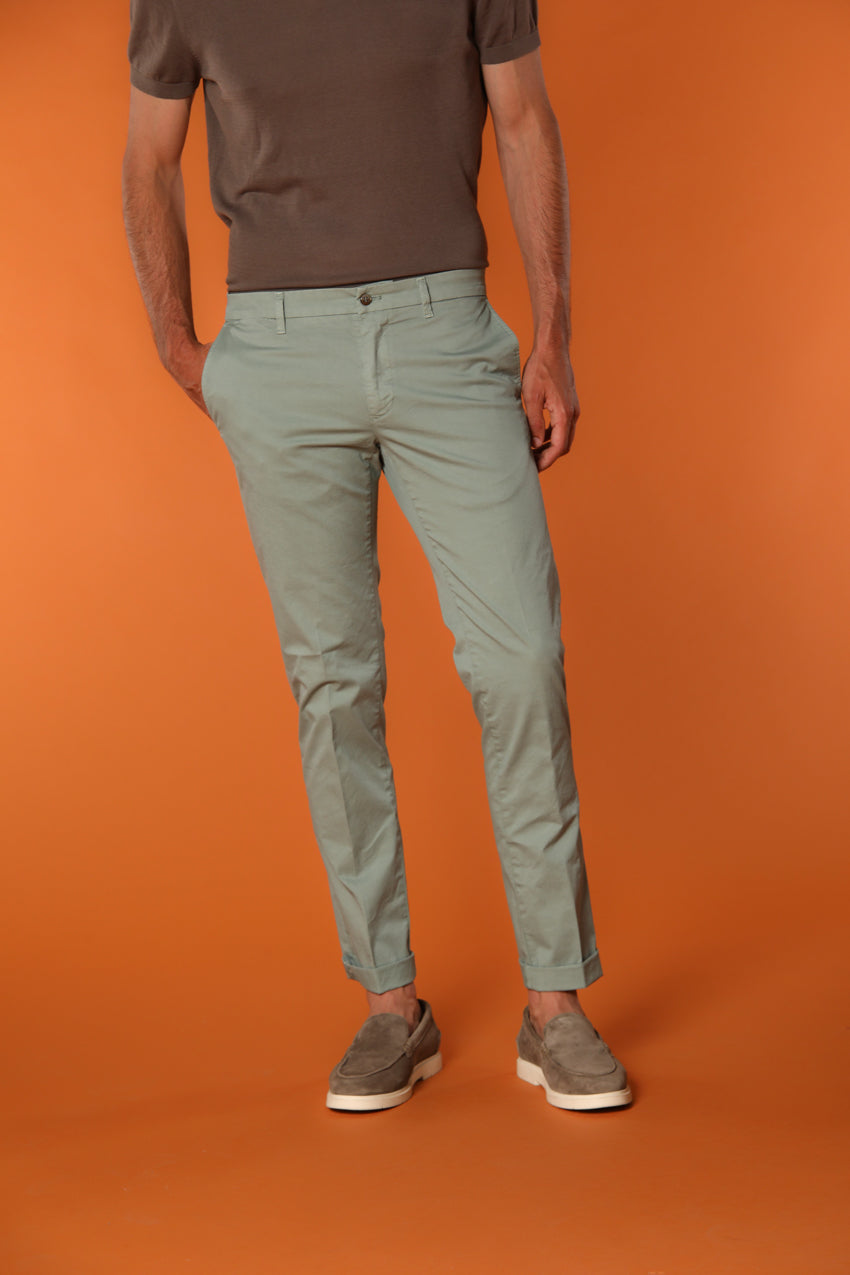 New York City pantalone chino uomo in twill di cotone pima leggero stretch regular fit