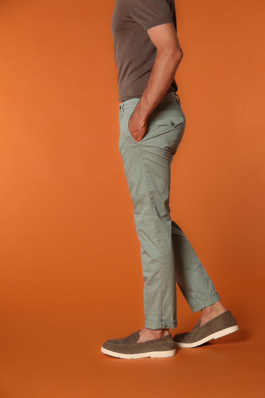 New York City pantalone chino uomo in twill di cotone pima leggero stretch regular fit
