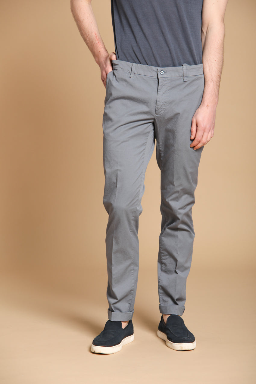 New York City pantalone chino uomo in twill di cotone pima leggero stretch regular fit