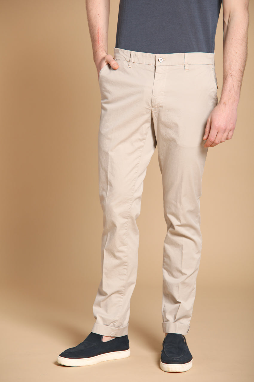 New York City pantalone chino uomo in twill di cotone pima leggero stretch regular fit