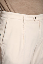 Foto 2 New York Time 1 Pinces pantalone chino uomo in velluto 500 righe regular fit