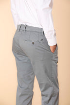 New York Times Elax pantalone chino uomo in cotone chevron regular fit