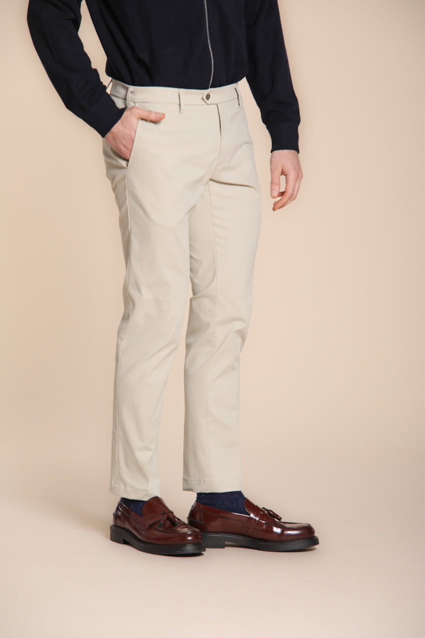 Foto 4 New York pantalone chino uomo in gabardina tinto pezza regular fit